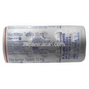 オプスタン,マシテンタン 10 mg, 製造元：Cipla, シート情報