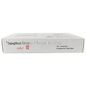 オクスラ,ダパグリフロジン 10 mg, 製造元：Sun Pharma, 箱底面