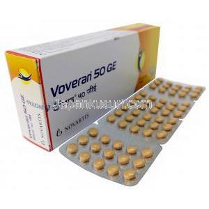 ボベラン 50 GE, ジクロフェナク 50mg, 90錠, 製造元：ノバルティスインド,箱, シート