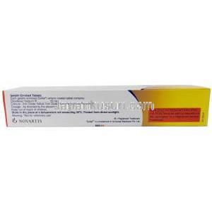 ボベラン 50 GE, ジクロフェナク 50mg, 90錠, 製造元：ノバルティスインド,箱情報, 保管方法
