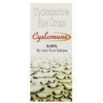 シクロミューン Cyclomune, シクロスポリン, Iflo, 0.05% 3ML 点眼薬 (Ajanta pharma) 箱