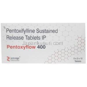 トレンタールER Trental ER, ペントキシフィリン 400mg 錠 (Aventis) 成分
