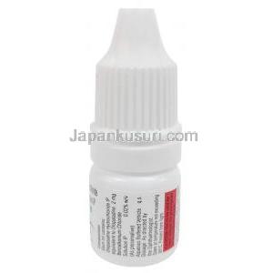 ウィノラップ DS 点眼薬, オロパタジン 0.2%, 点眼薬 2.5 mL, 製造元：Sun Pharmaceutical Industries, ボトル情報, 成分