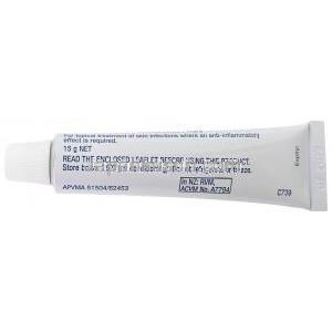 イサダーム犬用ジェル, フシジン酸5mg / ベタメタゾン1mg ジェル 15 g, 製造元：Dermcare-Vet Pty Ltd, チューブ情報