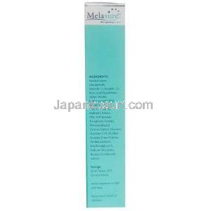 メラシュア 美白エマルジェル, ジェル 20 g, 製造元：Talent India, 箱情報,成分, 保管方法