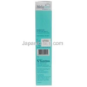 メラシュア 美白エマルジェル, ジェル 20 g, 製造元：Talent India, 箱情報,製造日