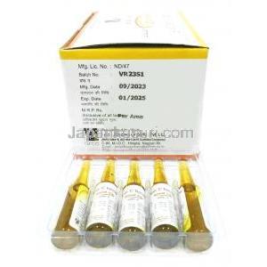 アルコビットC 注射,ビタミンC, 100mg, 5mL アンプル X 5本,製造元：Arco lifesciences pvt ltd, 箱, アンプル情報