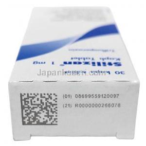 スティリザン,トリフロペラジン 1 mg, 糖衣錠,製造元：Recordati Ilac, 箱上面