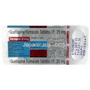 セロキット 25mg, クエチアピン 25 mg, 製造元：Healing Pharma India Pvt Ltd, シート情報
