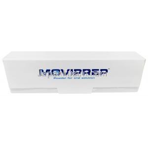 モビプレップ 経口溶液用 配合粉末, コンビパック4 袋（粉末A＋粉末B）, 製造元：Norgine Pharmaceuticals Limited, B箱上面