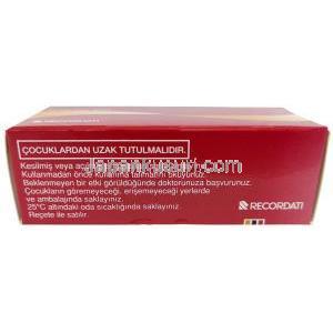 コルチカム・ディスパート, コルヒチン 0.5 mg, 製造元：Recordati, 箱情報,保管方法