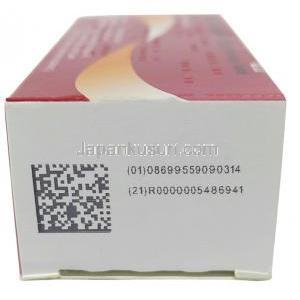 コルチカム・ディスパート, コルヒチン 0.5 mg, 製造元：Recordati, 箱側面