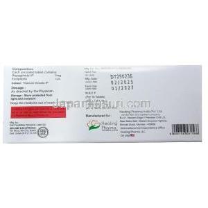 ヒレパ 1, レパグリニド 1 mg, 製造元：Healing Pharma India Pvt Ltd, 箱情報, 製造日, 消費期限