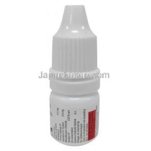ケアプロストプラス 点眼薬, ビマトプロスト0.03%/ チモロール 0.5%  点眼薬  3 mL, 製造元：Sun Pharma,  ボトル情報, 成分