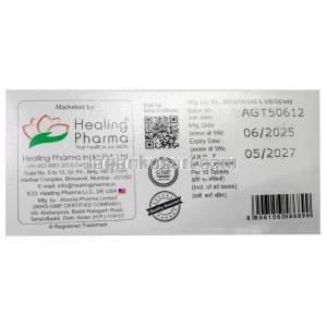 カルノトール-500, ジスルフィラム 500 mg, 製造元：Healing Pharma India Pvt Ltd, 箱情報