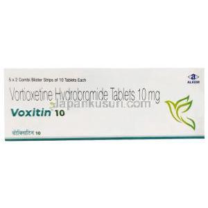 ボクシチン 10, ボルチオキセチン 10 mg, 製造元：Alkem Laboratories Ltd, 箱表面