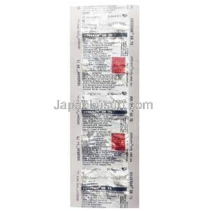 ボベラン SR,  ジクロフェナク  75 mg, 製造元：ノバルティスインド, シート情報, 成分, 注意事項