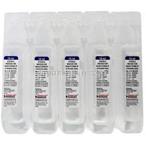 滅菌注射用水 (パイロジェンフリー) 10 mL X 5本, 製造元：American Remedies, アンプルX5本