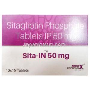 シタイン 50, シタグリプチン 50mg, 製造元：Pure & Cure healthcare, 箱表面