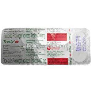 トロキシップOD, トロキシピド 300 mg, 製造元：Zuventus Healthcare Ltd, シート情報