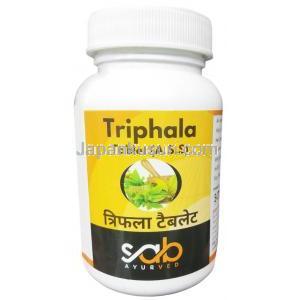 SabAyurved社製トリファラ エキス,トリファラ エキス 500mg, 100錠,製造元：SabAyurvedボトル表面