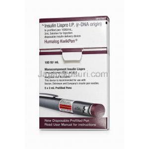 ヒューマログ Humalog, インスリンリスプロ ペン注射用液 100 IU/ml x 3ml (Eli Lilly)