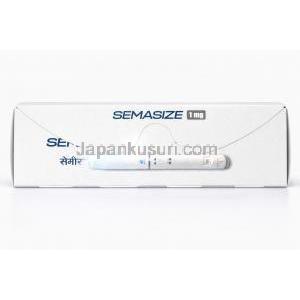 セマサイズペン型皮下注射, 4mg/ 3 mL(1.34 mg/mL) ペン型注射(針4本, アルコール綿 4枚付き) 1セット, 製造元：Alkem Laboratories Ltd, 箱上面