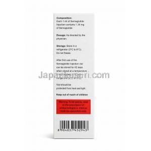 Semanat Injection, Semaglutide 4 mg 3 mL (1 mg), Multiple Dose vial (Once weekly), Natco Pharma, Box information, Warning