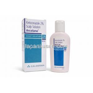 アルコレーン, ケトコナゾール 2% 頭皮用ローション, 箱とボトル
