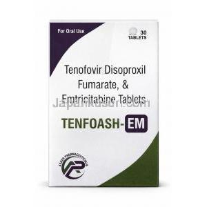 テンフォアッシュ EM (テノホビルジソプロキシルフマル酸塩 / エムトリシタビン)
