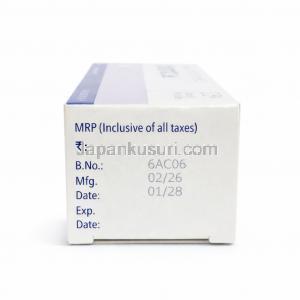 ベンザック AC ジェル, 過酸化ベンゾイル 2.5%, 箱側面