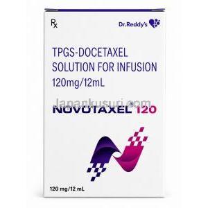 ノボタキセル 120, ドセタキセル 120 mg / 12 mL, バイアル, 正面側