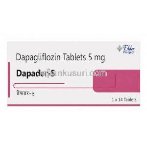 ダパダー, ダパグリフロジン 10mg, 製造元：Elder Project Ltd, 箱表面