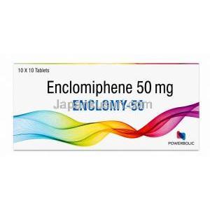 エンクロミー-50, エンクロミフェン 50 mg, 製造元：Powerbolic Lab, 箱表面