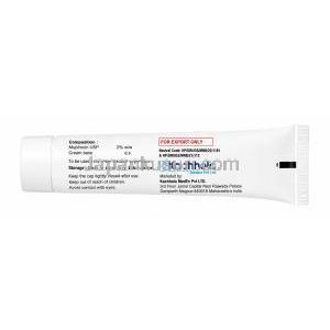ムプロクイーン クリーム, ムピロシン2% クリーム 22 g, 製造元：Kachhela Medex Pvt., Ltd, チューブ情報