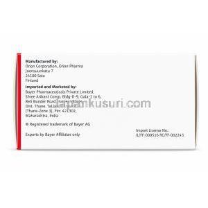 ニュベクオ, ダロルタミド 300 mg, 製造元：バイエルインド, 箱情報, 製造元