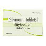 シリボン Silybon, プロヘップ ジェネリック, シリマリン 70mg 錠 (Micro Labs) 箱