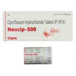 ネオシップ Neocip, シプロキサン ジェネリック, シプロフロキサシン 500mg 錠 (Cpla)