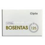 ボセンタス Bosentas, トラクリア ジェネリック, ボセンタン 125mg 錠 (Cipla) 箱