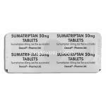 イミグラン ジェネリック, スマトリプタン Sumatriptan 50mg 錠 (Dexcel) 包装裏面